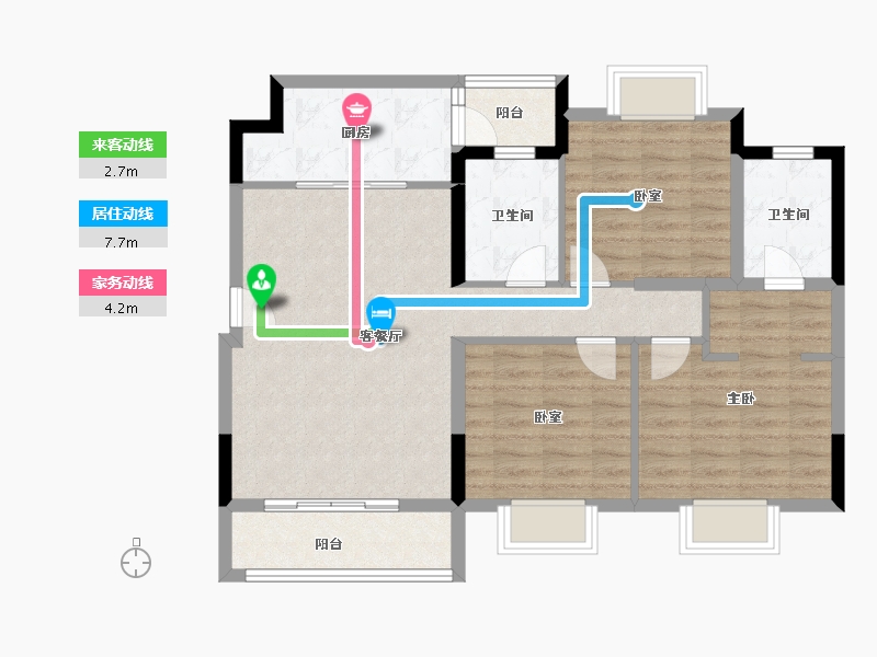 四川省-成都市-融创翰林学府-88.80-户型库-动静线