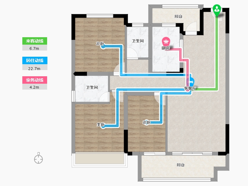 河南省-南阳市-淯龙府-101.09-户型库-动静线