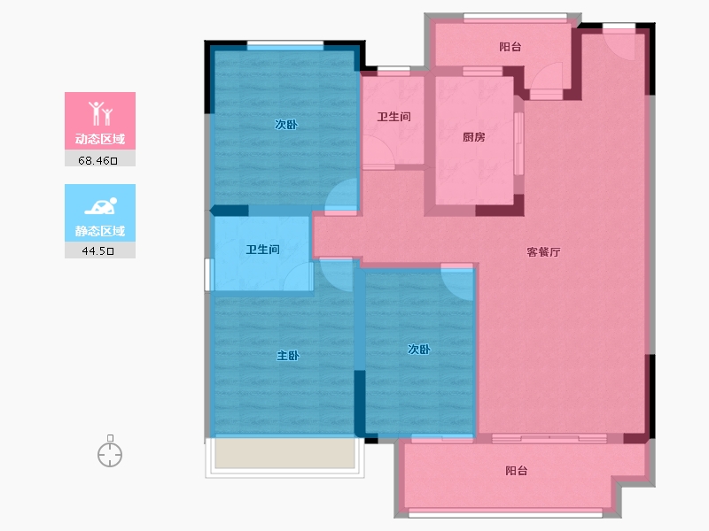 河南省-南阳市-淯龙府-101.09-户型库-动静分区