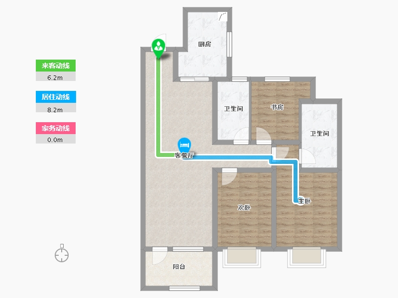 山东省-青岛市-金地金泽九里风华-94.40-户型库-动静线