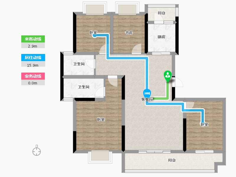 四川省-成都市-金沙城云津观棠-112.80-户型库-动静线