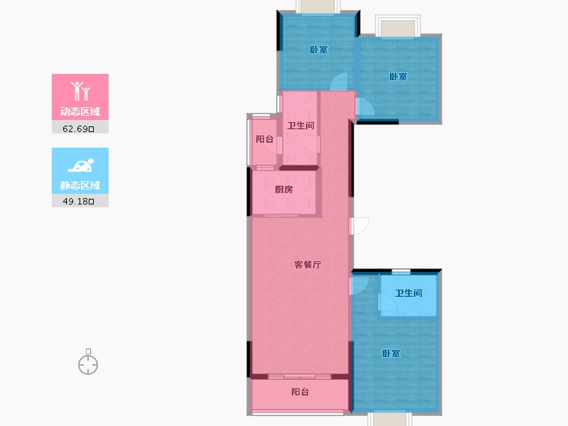 四川省-成都市-金沙城云津观棠-100.00-户型库-动静分区