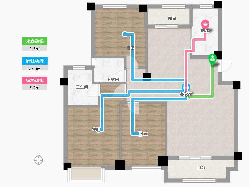 福建省-泉州市-兰峰国际花园-108.00-户型库-动静线