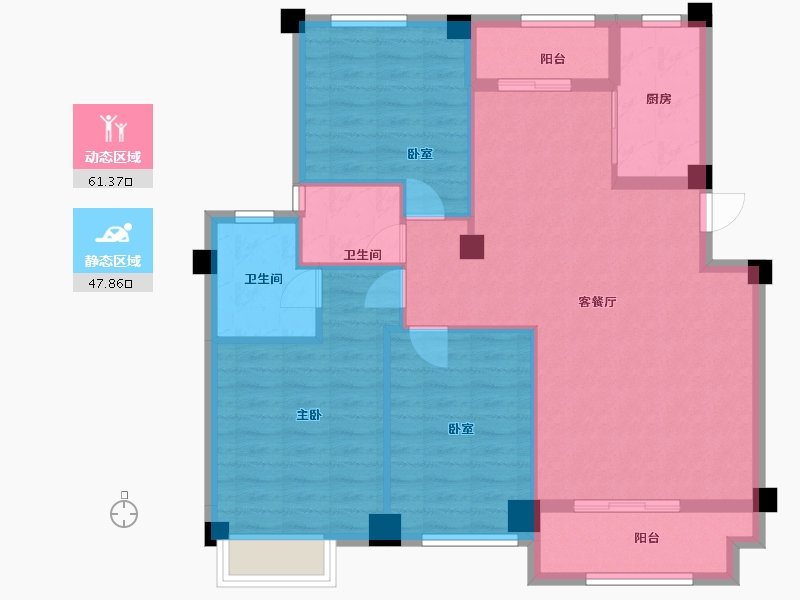 福建省-泉州市-兰峰国际花园-108.00-户型库-动静分区