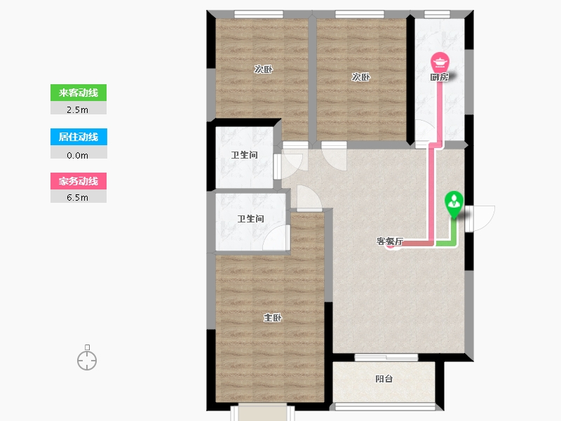 陕西省-西安市-睿明居-89.00-户型库-动静线