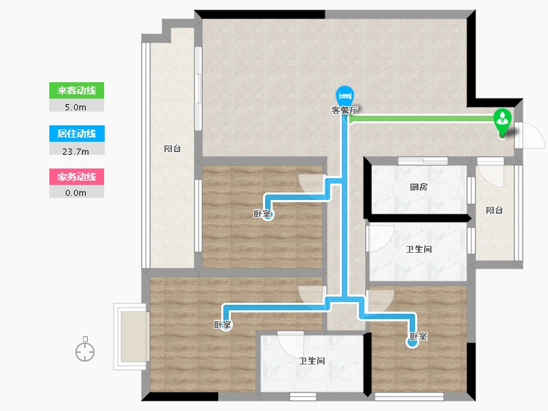 四川省-成都市-金沙城云津观棠-101.60-户型库-动静线