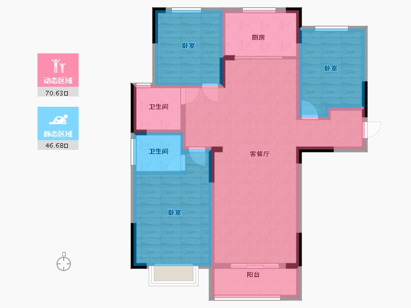 河南省-洛阳市-耀华新苑-105.15-户型库-动静分区