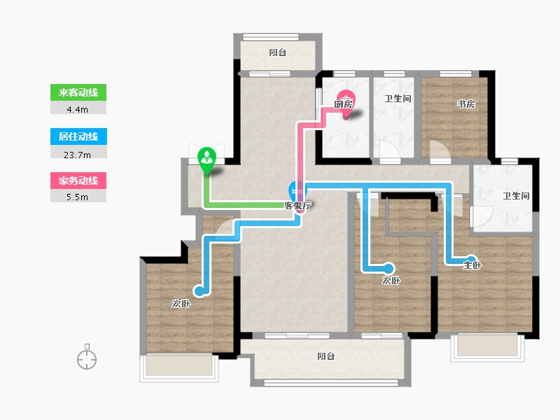 江苏省-镇江市-阳光城·尚海茗苑-117.01-户型库-动静线