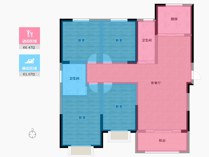 河南省-洛阳市-联信隆庭-114.39-户型库-动静分区