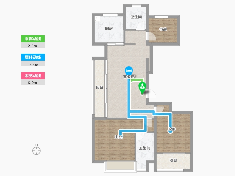 浙江省-金华市-万固云泰璟园-83.99-户型库-动静线