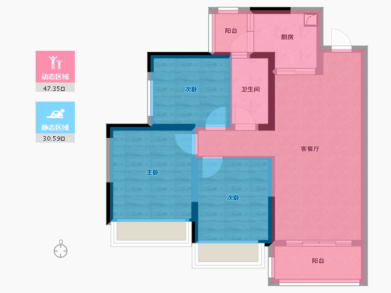 四川省-成都市-领地悦府-68.59-户型库-动静分区