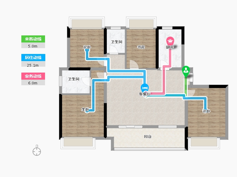 江苏省-镇江市-路劲港欣城-113.61-户型库-动静线