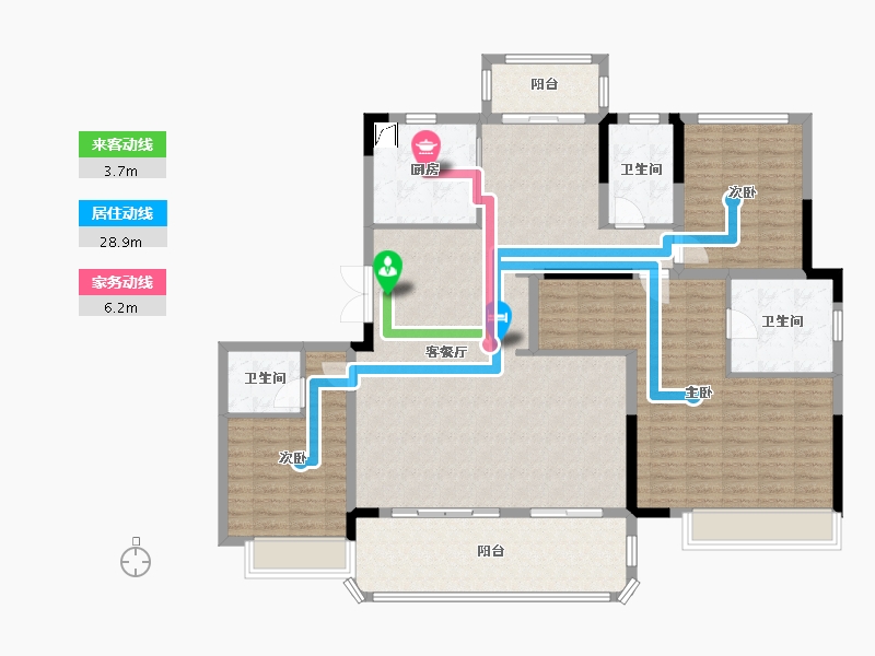 四川省-宜宾市-绿地黄浦名门-160.00-户型库-动静线