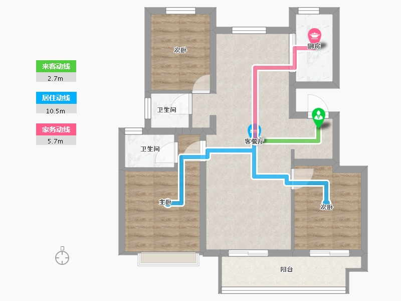 江苏省-镇江市-阳光城·尚海茗苑-67.76-户型库-动静线