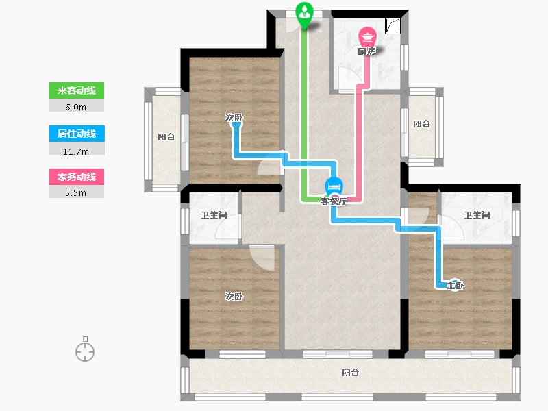 广西壮族自治区-南宁市-五象智慧健康城-95.47-户型库-动静线