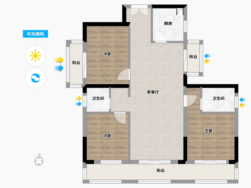 广西壮族自治区-南宁市-五象智慧健康城-95.47-户型库-采光通风