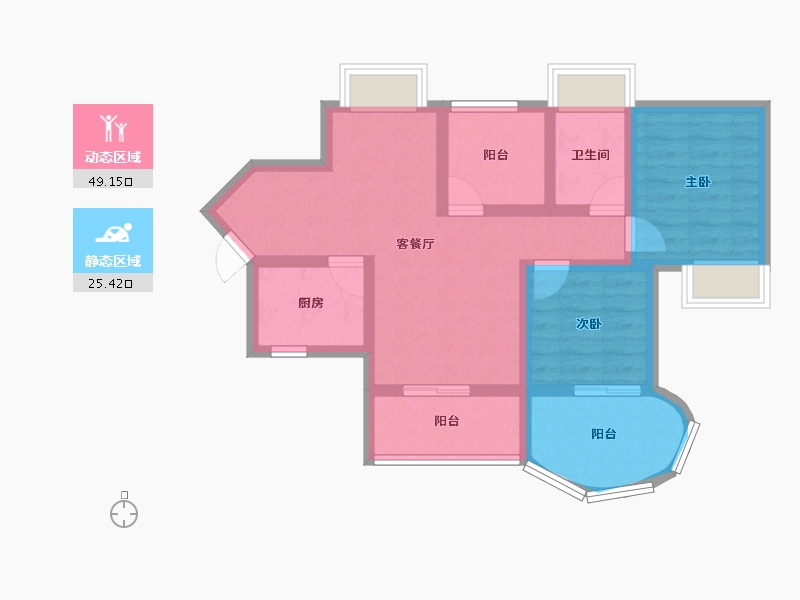 海南省-三亚市-航天云海台-65.04-户型库-动静分区