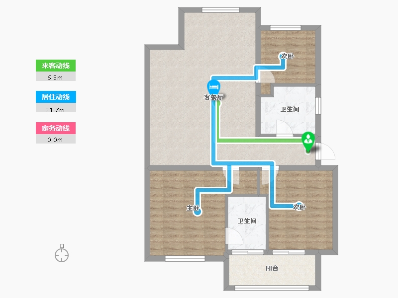 江苏省-镇江市-悦泰·悦河湾-87.38-户型库-动静线