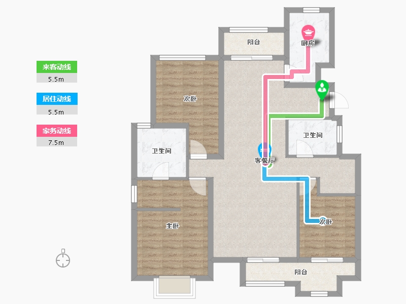 江苏省-镇江市-恒泰·蓝湾-98.15-户型库-动静线