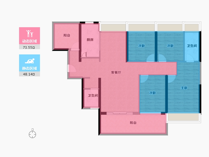 广东省-惠州市-保利鹿江来-108.50-户型库-动静分区