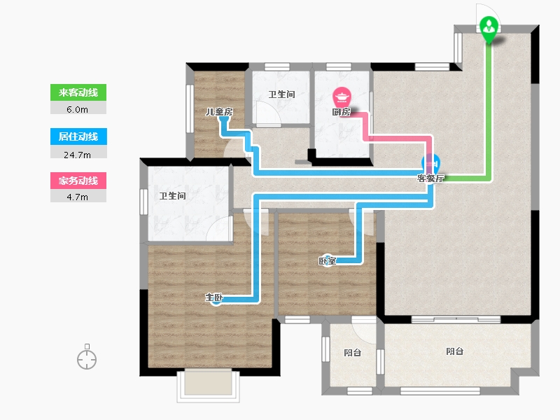 广西壮族自治区-玉林市-东投状元府-107.29-户型库-动静线