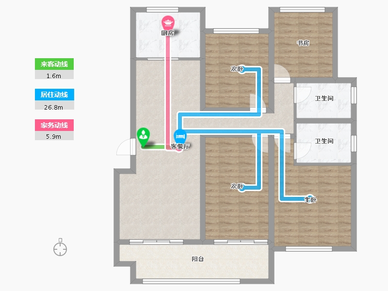 江苏省-镇江市-悦泰·悦河湾-116.08-户型库-动静线