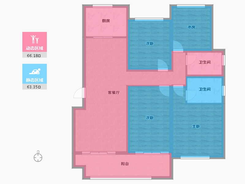 江苏省-镇江市-悦泰·悦河湾-116.08-户型库-动静分区