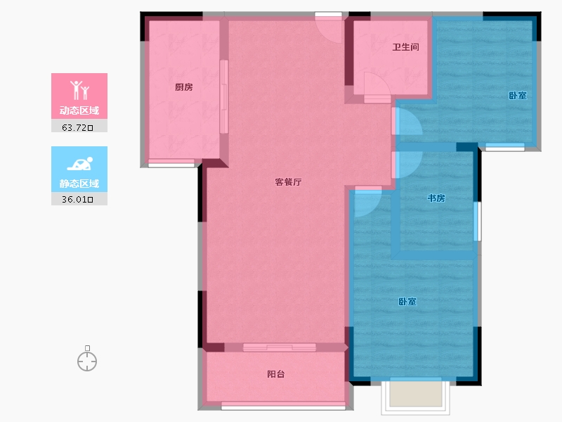 河南省-洛阳市-耀华新苑-88.95-户型库-动静分区