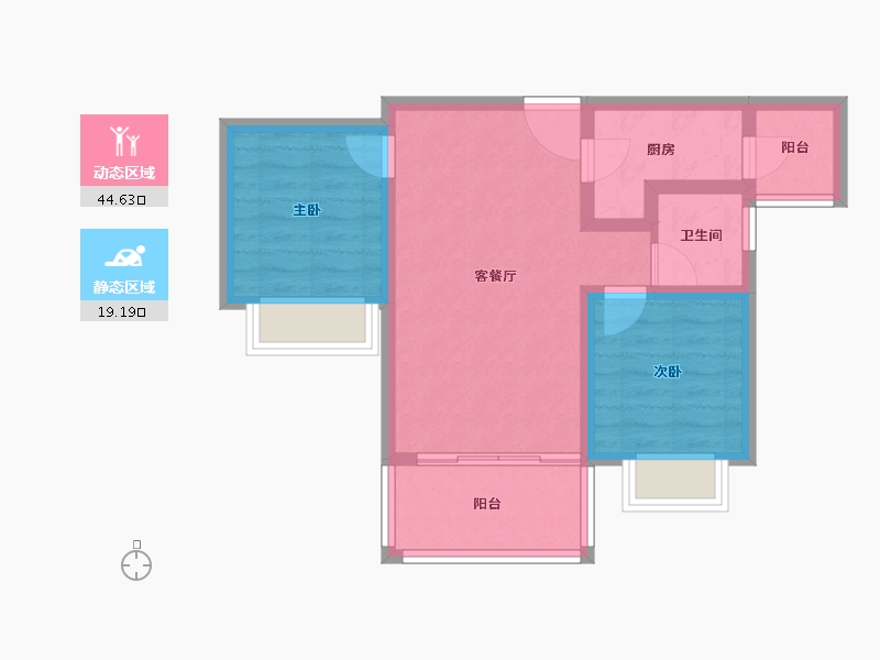 浙江省-金华市-御景峰阁-56.16-户型库-动静分区