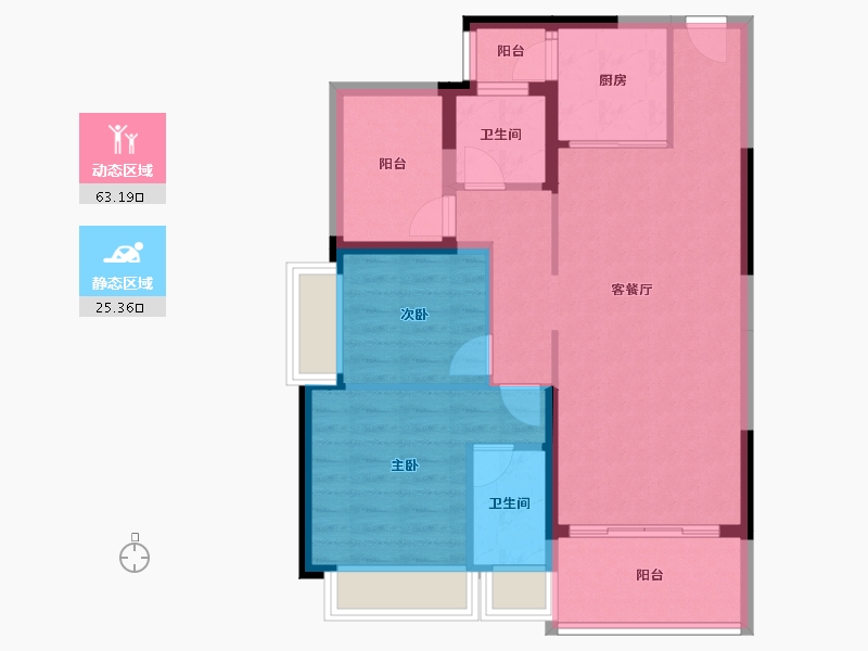 广东省-惠州市-鸿润腾韵花园-79.16-户型库-动静分区