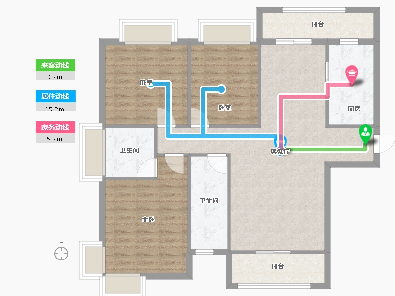 广西壮族自治区-桂林市-福邸嘉园-112.00-户型库-动静线