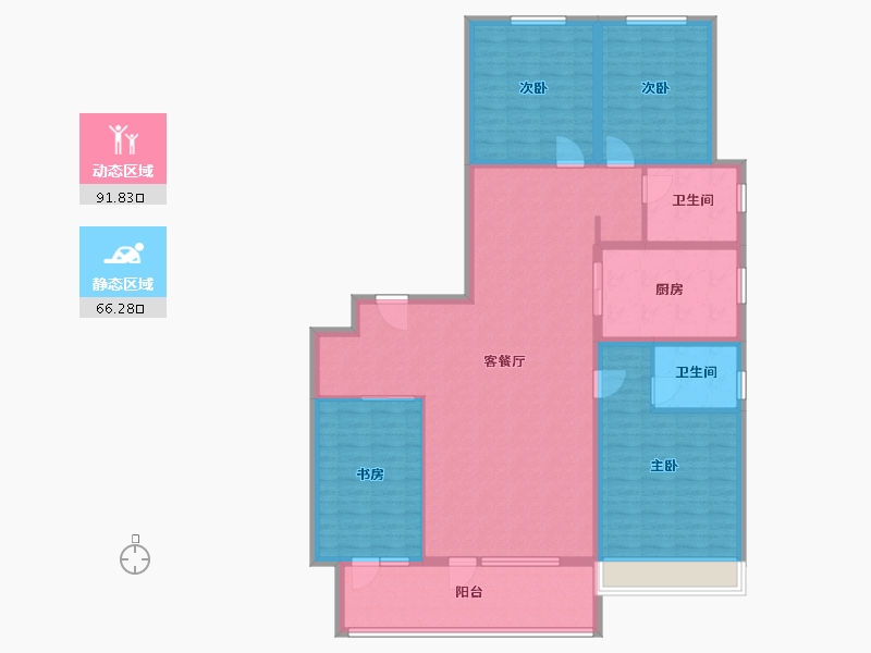 山东省-青岛市-上流和苑-143.26-户型库-动静分区