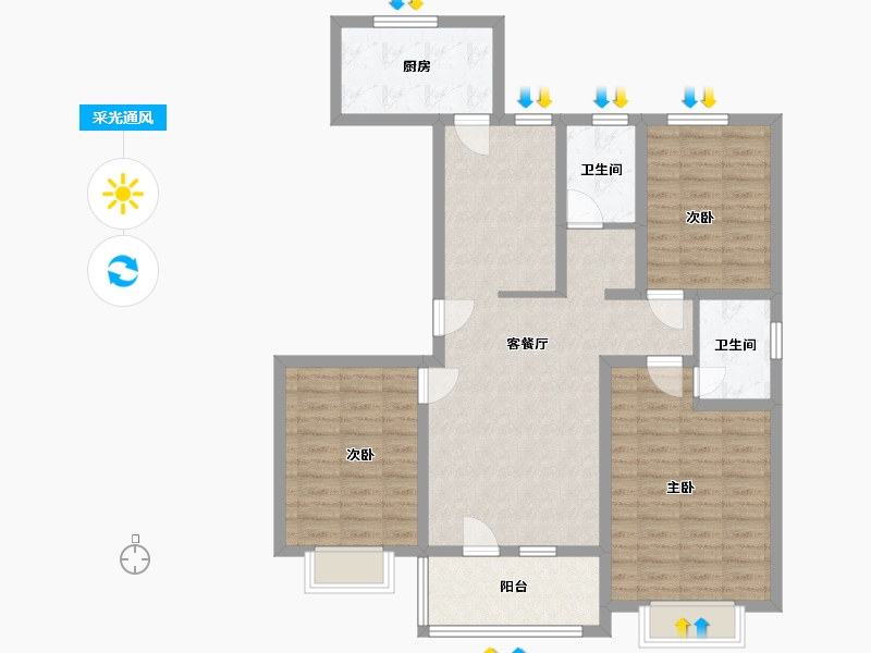 山东省-济宁市-景盛安邦-100.00-户型库-采光通风