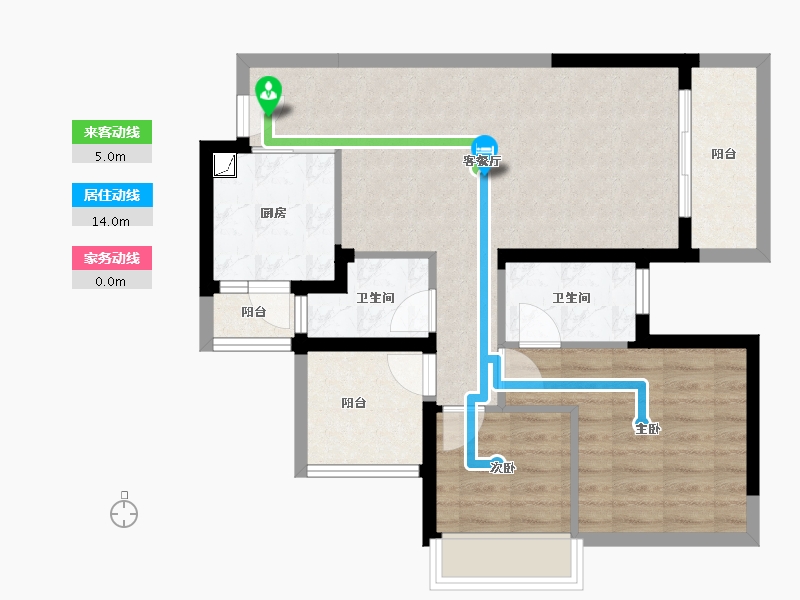 广东省-惠州市-龙光玖榕府-71.70-户型库-动静线