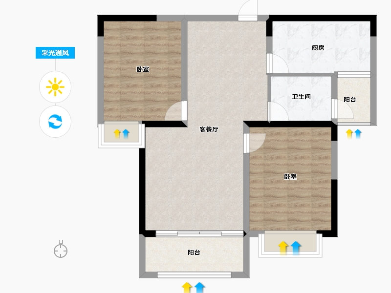 河南省-洛阳市-联信隆庭-79.06-户型库-采光通风