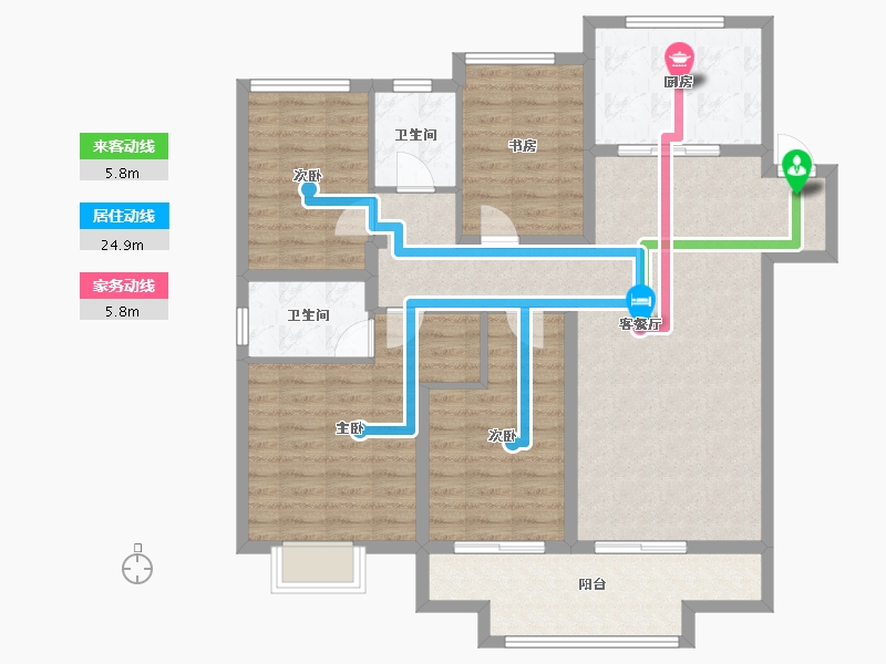 江苏省-镇江市-昌建融创·湖润园-113.46-户型库-动静线