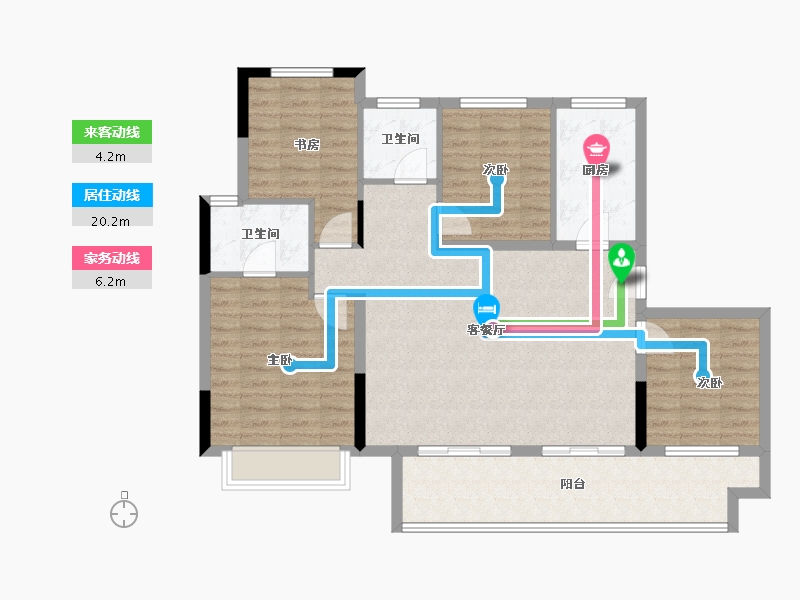 江苏省-镇江市-路劲港欣城-103.68-户型库-动静线