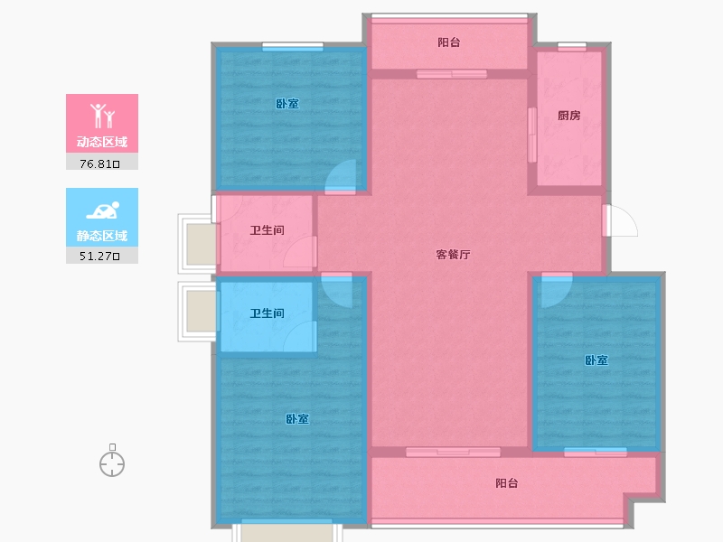 河南省-洛阳市-夏都水岸-115.12-户型库-动静分区