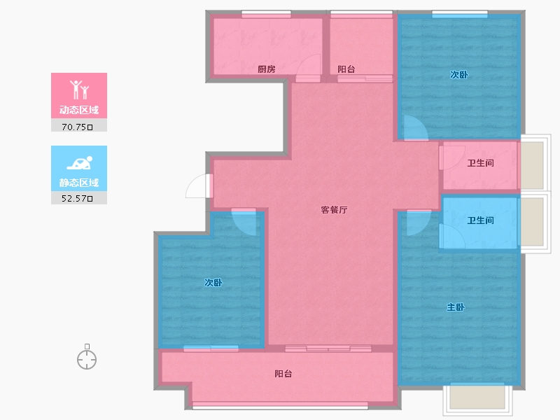 河南省-洛阳市-夏都水岸-110.97-户型库-动静分区