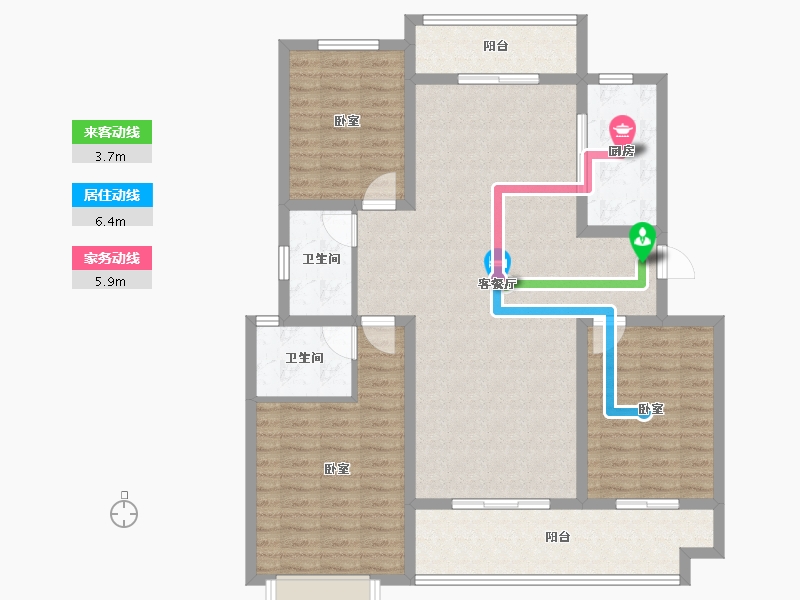 河南省-洛阳市-夏都水岸-115.52-户型库-动静线