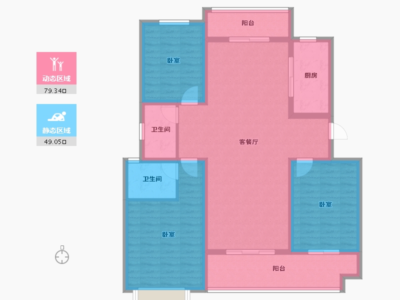 河南省-洛阳市-夏都水岸-115.52-户型库-动静分区