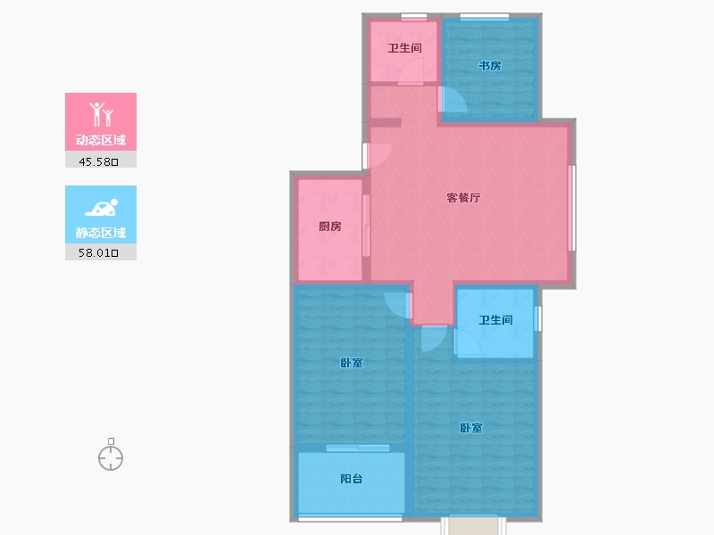 江苏省-镇江市-开元·香山壹境-92.80-户型库-动静分区