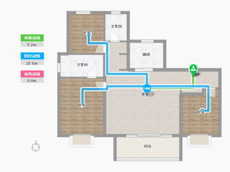 江苏省-镇江市-旭辉·宸品-100.77-户型库-动静线