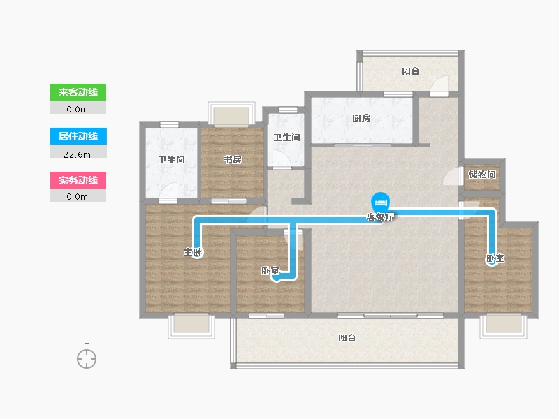 江苏省-镇江市-旭辉·宸悦赋-144.00-户型库-动静线