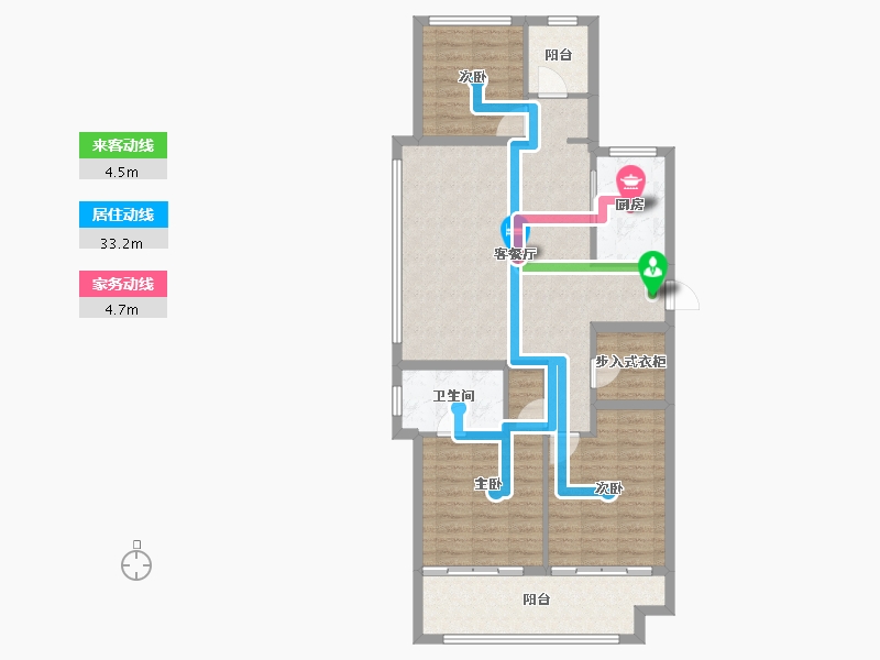 江苏省-镇江市-万科翡翠江湾-97.44-户型库-动静线