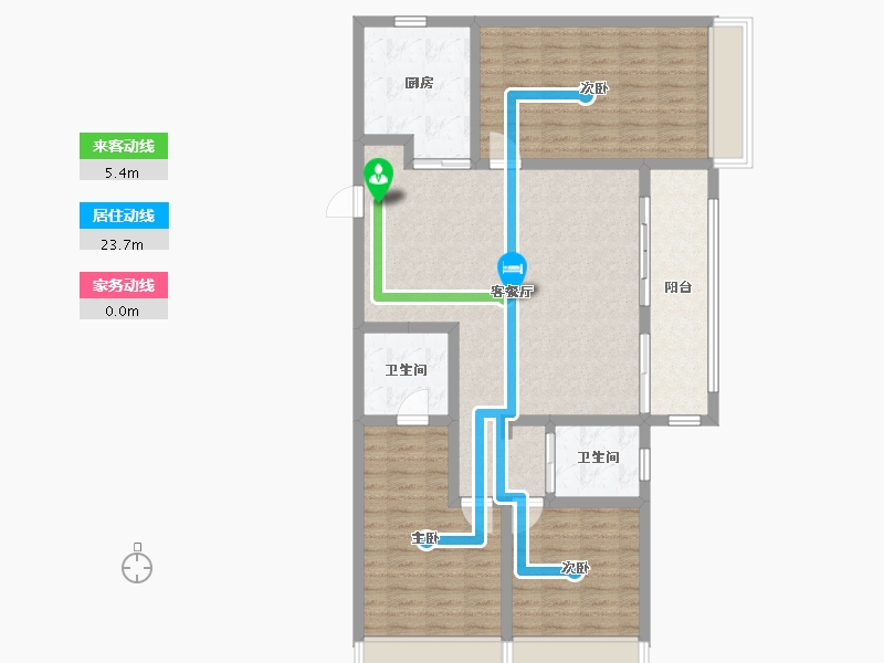 河南省-郑州市-碧桂园双湖城-112.00-户型库-动静线