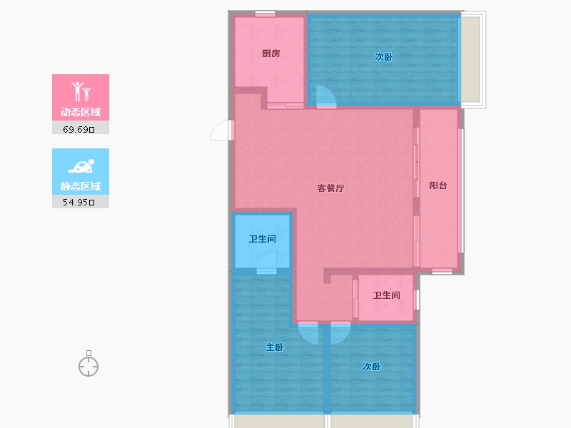 河南省-郑州市-碧桂园双湖城-112.00-户型库-动静分区