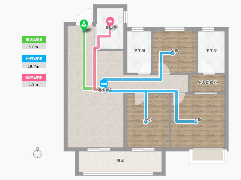 江苏省-镇江市-金辉·优步鑫苑-86.05-户型库-动静线