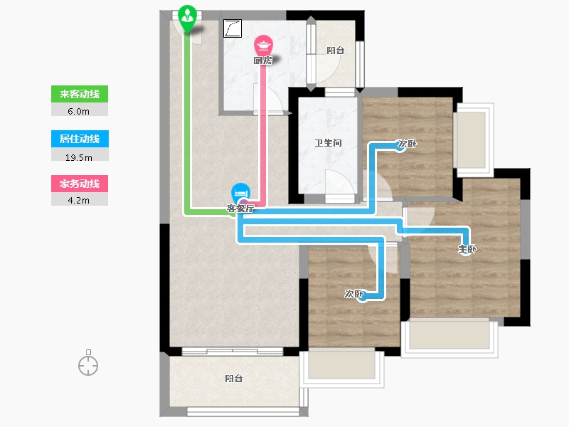 四川省-成都市-恒大滨河左岸-72.00-户型库-动静线