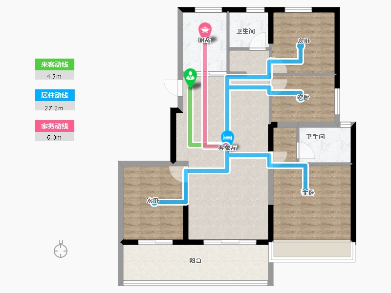 浙江省-绍兴市-阳光城碧桂园玺园-102.96-户型库-动静线